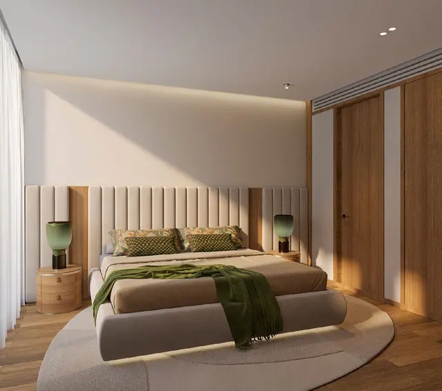 Gardens of Eden - Park Residences — Спальня в зелёных тонах, Банг Тао и Лагуна, Пхукет