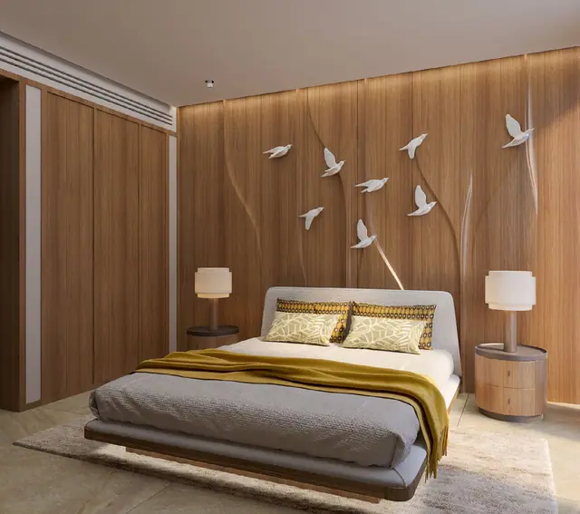 Gardens of Eden - Park Residences — Спальня с декоративным панно, Банг Тао и Лагуна, Пхукет
