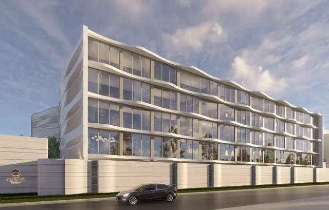 Garrya Residences — Корпус Wisteria: фасад со стороны дороги, Банг Тао и Лагуна, Пхукет
