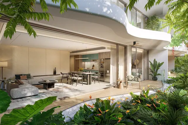 Garrya Residences — Квартира на первом этаже: гостиная с выходом в сад, Банг Тао и Лагуна, Пхукет