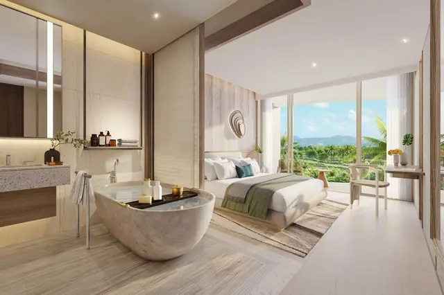 Garrya Residences — Спальня с ванной и видом, Банг Тао и Лагуна, Пхукет