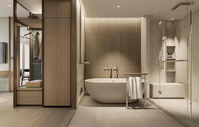 Garrya Residences — Ванная с ванной и душем, Банг Тао и Лагуна, Пхукет