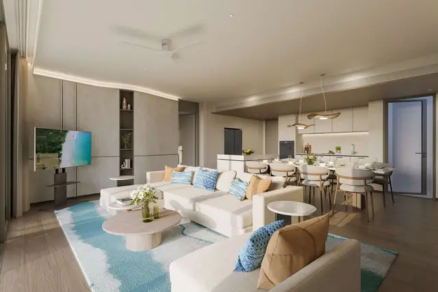 Garrya Residences — Пентхаус Peony на 3 спальни: гостиная, Банг Тао и Лагуна, Пхукет