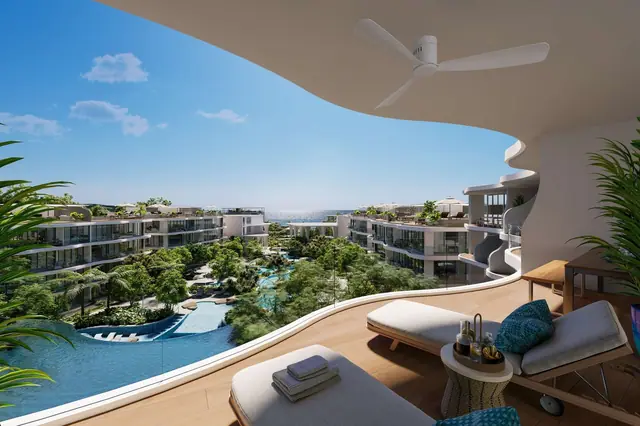 Garrya Residences — Пентхаус Peony: вид с террасы на курорт, Банг Тао и Лагуна, Пхукет