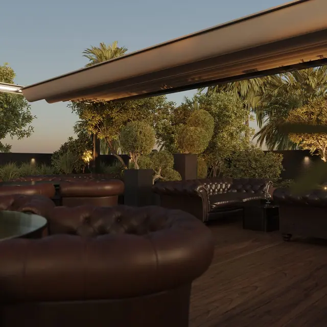Hennessy Residence Karon — Кожаные диваны на террасе бара, Карон и Ката, Пхукет