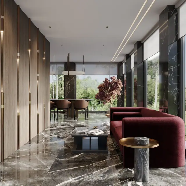 Hennessy Residence Karon — Холл с диваном у панорамных окон, Карон и Ката, Пхукет
