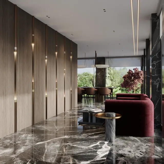 Hennessy Residence Karon — Холл с деревянными панелями, Карон и Ката, Пхукет