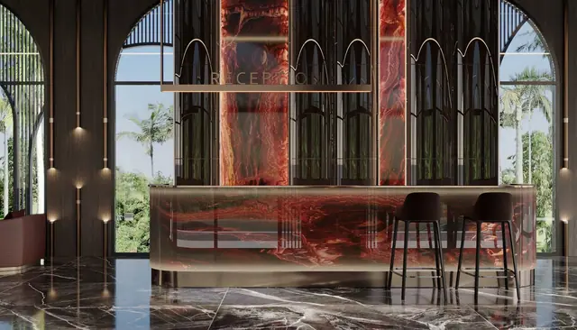 Hennessy Residence Karon — Стойка бара из подсвеченного оникса, Карон и Ката, Пхукет