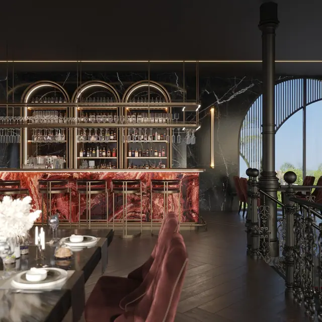 Hennessy Residence Karon — Бар ресторана с арочными витринами, Карон и Ката, Пхукет