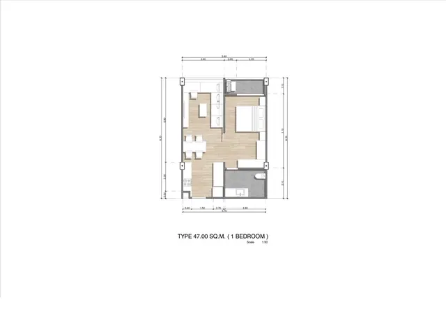 Hennessy Residence Karon — 1 спальня · 47 м², Карон и Ката, Пхукет