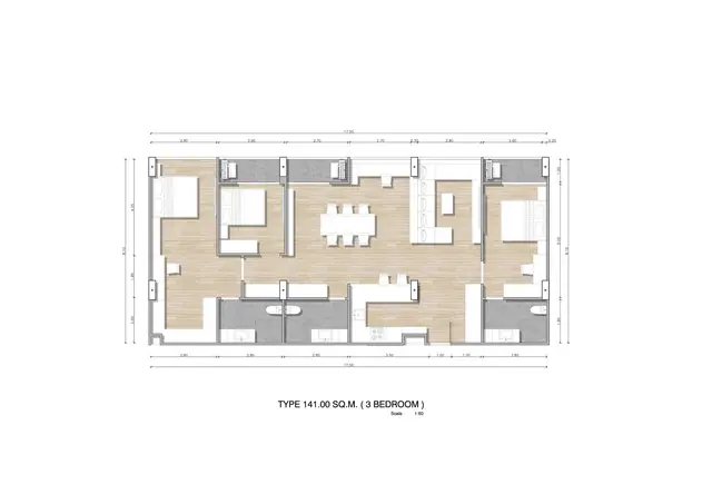 Hennessy Residence Karon — 3 спальни · 141 м², Карон и Ката, Пхукет