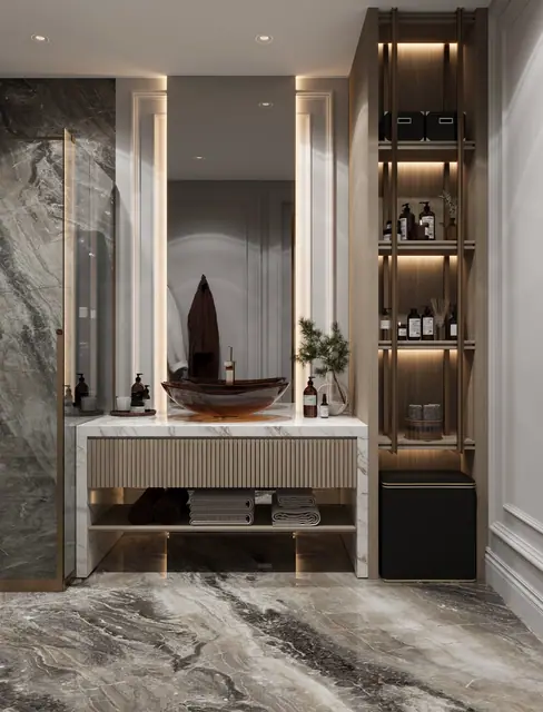 Hennessy Residence Karon — Зона умывальника с подсветкой · 2 спальни, Карон и Ката, Пхукет