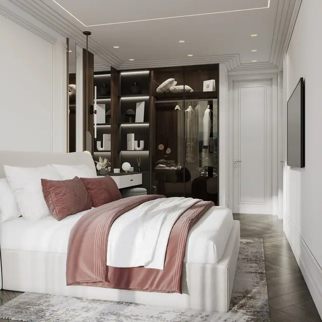 Hennessy Residence Karon — Вторая спальня с гардеробом и ТВ · 2 спальни, Карон и Ката, Пхукет