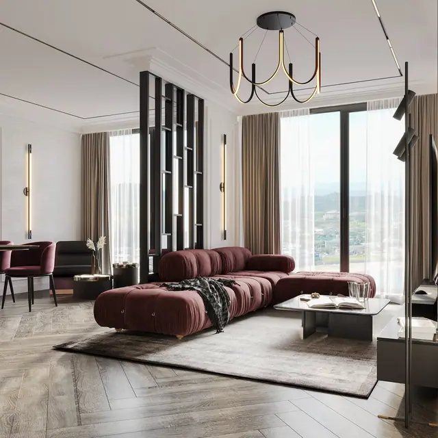 Hennessy Residence Karon — Гостиная с модульным диваном · 2 спальни, Карон и Ката, Пхукет