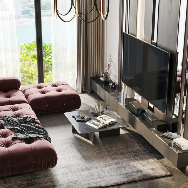Hennessy Residence Karon — Гостиная с видом на море · 2 спальни, Карон и Ката, Пхукет