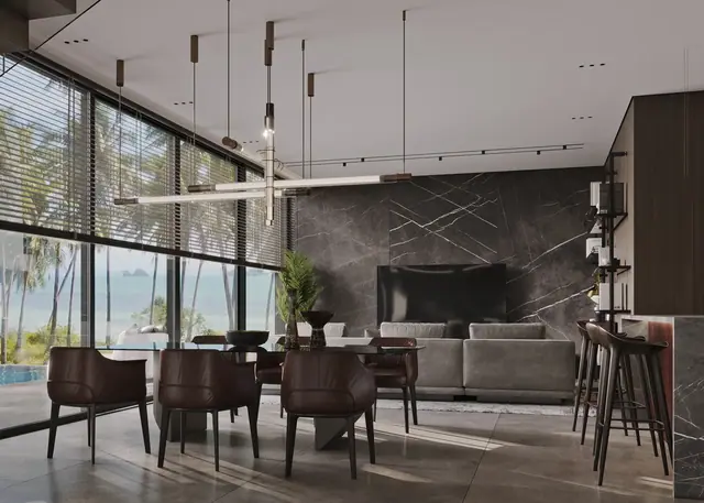 Hennessy Villa — Гостиная-столовая, Карон и Ката, Пхукет