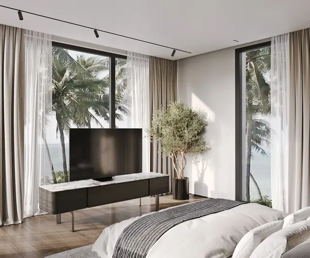 Hennessy Villa — Спальня с телевизором, Карон и Ката, Пхукет