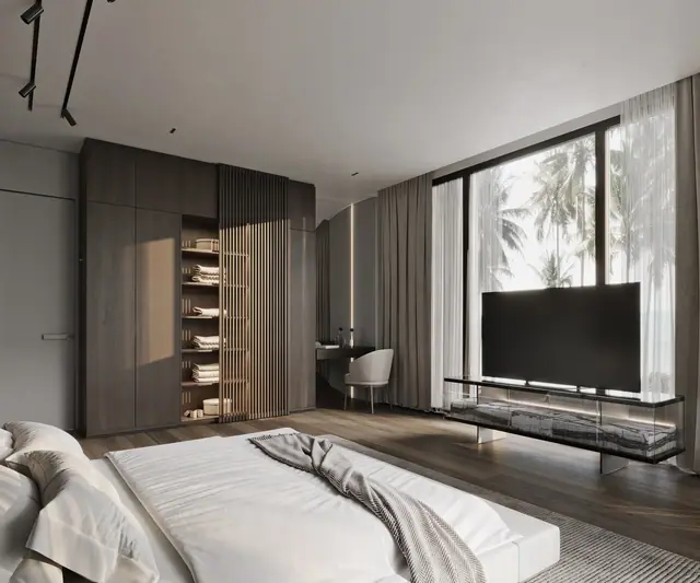 Hennessy Villa — Спальня с телевизором, Карон и Ката, Пхукет