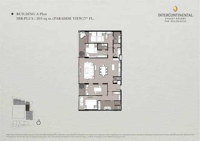 InterContinental — 3 спальни + (3BR-Plus) · 203 м², Камала и Сурин, Пхукет