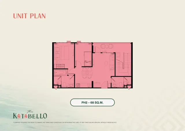 The Katabello — Пентхаус PH2 · 68 м², Карон и Ката, Пхукет
