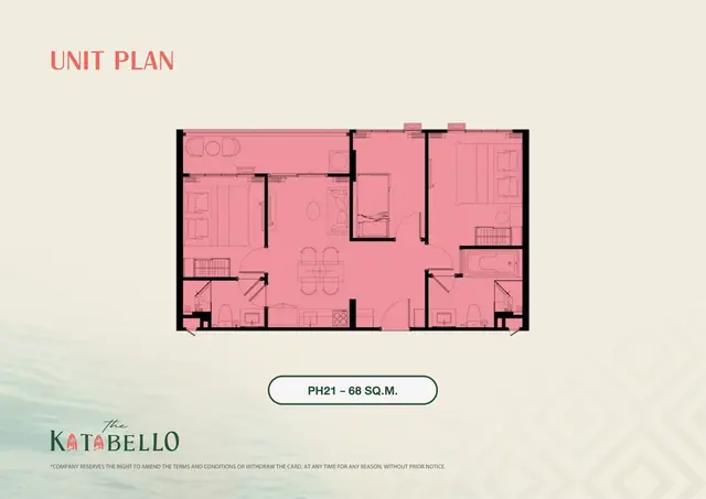 The Katabello — Пентхаус PH21 · 68 м², Карон и Ката, Пхукет