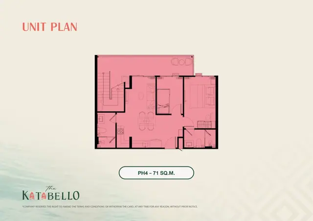 The Katabello — Пентхаус PH4 · 71 м², Карон и Ката, Пхукет