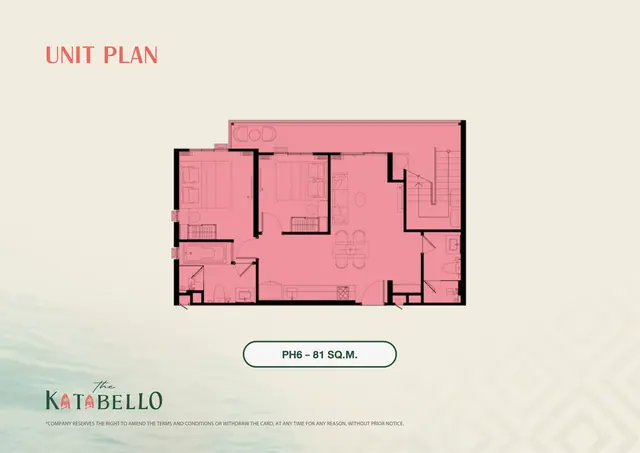 The Katabello — Пентхаус PH6 · 81 м², Карон и Ката, Пхукет