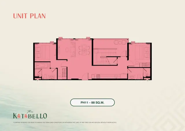 The Katabello — Пентхаус PH11 · 88 м², Карон и Ката, Пхукет