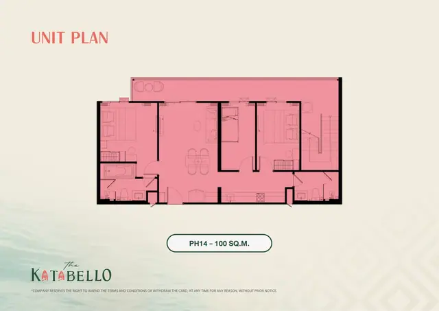 The Katabello — Пентхаус PH14 · 100 м², Карон и Ката, Пхукет
