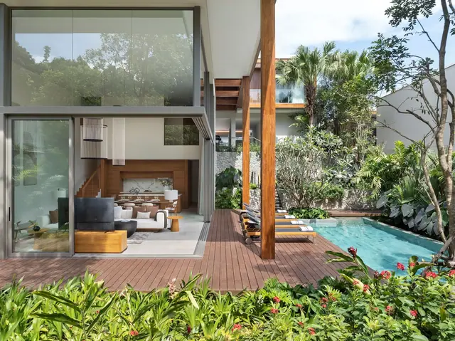 Kiara Reserve Residence Villas — Бассейн и стеклянный фасад · вилла 4 спальни, Лаян, Пхукет