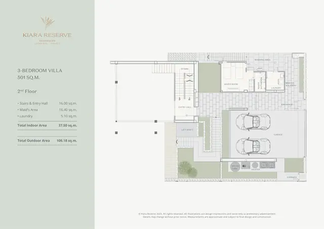 Kiara Reserve Residence Villas — Вилла 3 спальни · 501 м² — 2-й этаж, вход и гараж, Лаян, Пхукет