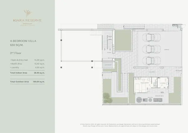 Kiara Reserve Residence Villas — Вилла 4 спальни · 655 м² — 2-й этаж, вход и гараж, Лаян, Пхукет