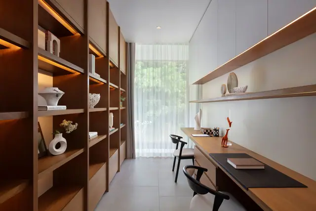Kiara Reserve Residence Villas — Кабинет со стеллажами · вилла 3 спальни, Лаян, Пхукет