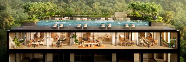 Kiara Reserve Residences — Разрез пентхауса, Лаян, Пхукет