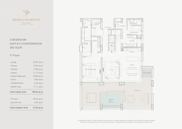 Kiara Reserve Residences — 3 спальни · дуплекс · 382 м² — 1-й этаж, Лаян, Пхукет