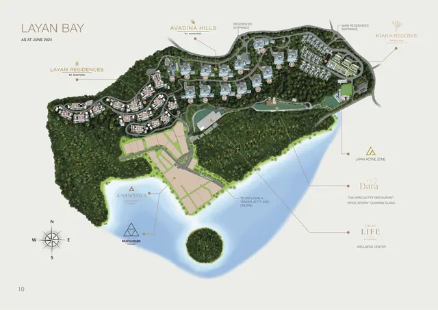 Kiara Reserve Residences — Генплан Layan Bay, Лаян, Пхукет