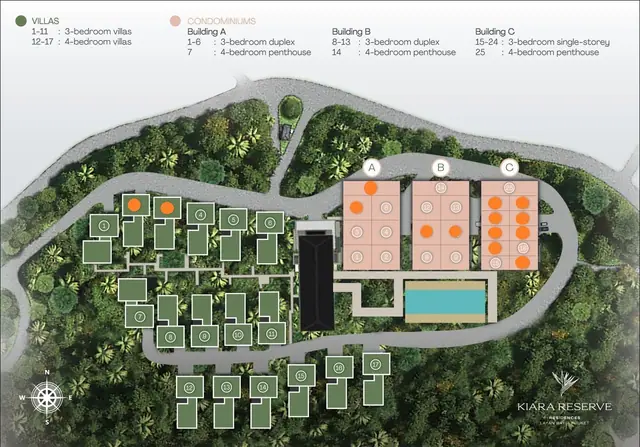 Kiara Reserve Residences — План участка Kiara, Лаян, Пхукет