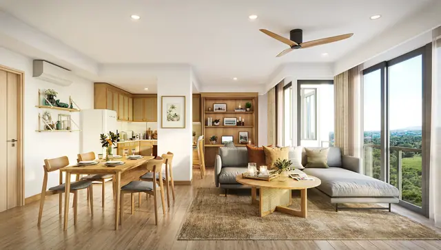 Laguna Beach Residences Reef — Гостиная-столовая · 1 спальня, 60 м², Банг Тао и Лагуна, Пхукет