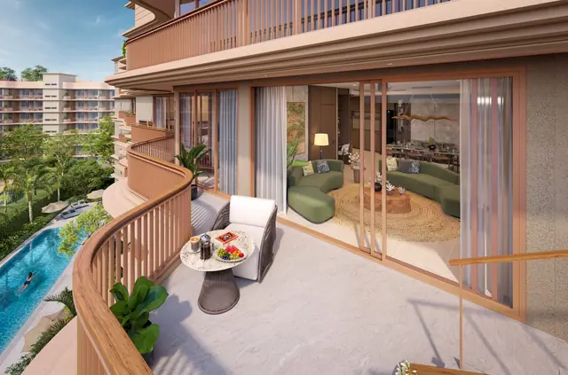 Bellaguna Golf Residences — Балкон с видом на бассейн, Банг Тао и Лагуна, Пхукет