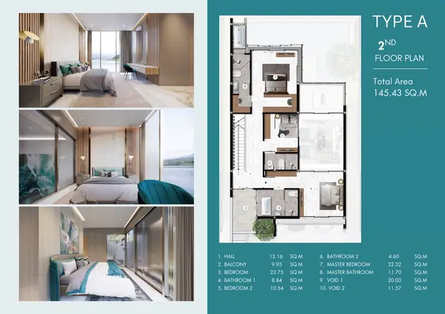 Larimar Villas — Тип A — 2-й этаж · 145 м², Чалонг, Пхукет