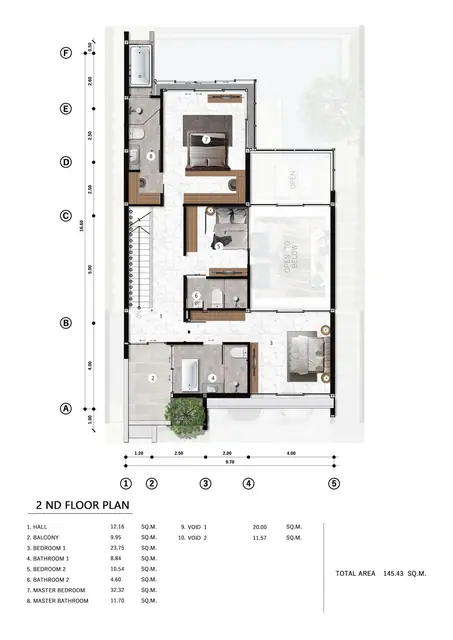 Larimar Villas — Тип A — 2-й этаж · 145 м², Чалонг, Пхукет