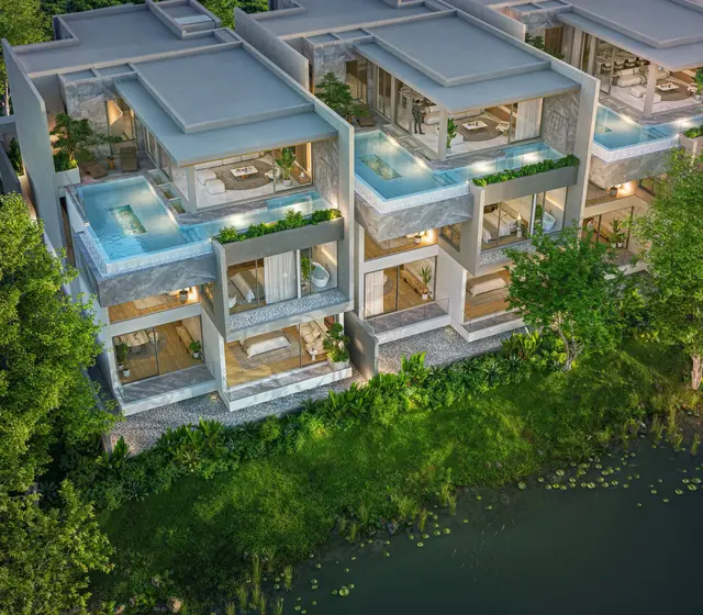 Larimar Vista — Виллы со стороны озера, бассейны на террасах, Чалонг, Пхукет