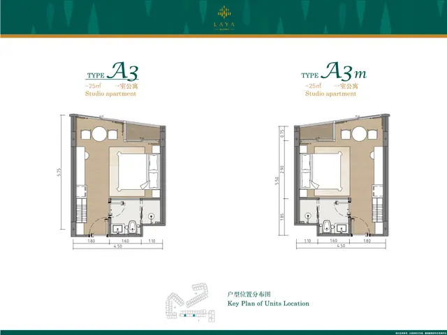 Laya Resort Phuket — Студия — тип A3 / A3m · ~25 м², Лаян, Пхукет