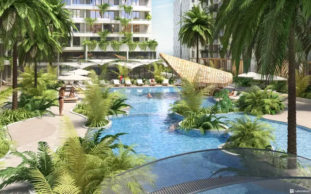Layan Green Park Phase 2 — Бассейн и мостик, Лаян, Пхукет