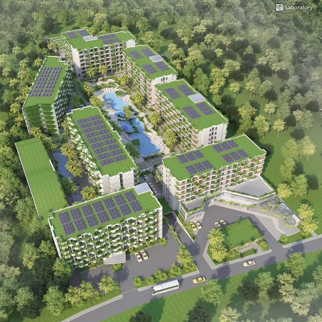 Layan Green Park Phase 2 — Комплекс с высоты, Лаян, Пхукет
