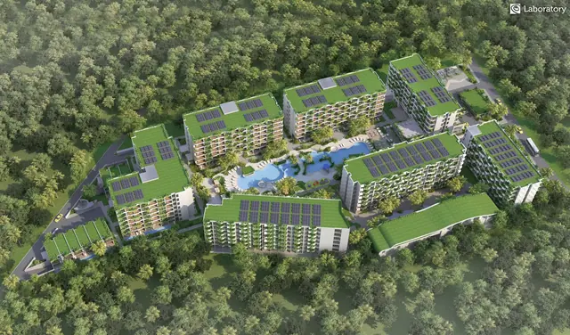 Layan Green Park Phase 2 — Комплекс с высоты, вид 2, Лаян, Пхукет