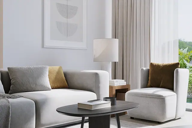 Layan Green Park Phase 2 — 2 спальни CP: гостиная, Лаян, Пхукет