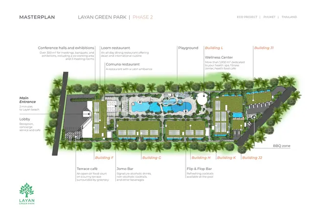 Layan Green Park Phase 2 — Генплан очереди 2, Лаян, Пхукет
