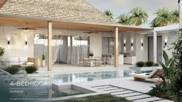 Layan Lucky Villas II — Терраса и бассейн, вилла 4 спальни, Лаян, Пхукет