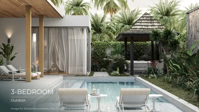 Layan Lucky Villas II — Бассейн и сала, вилла 3 спальни, Лаян, Пхукет